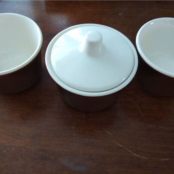 💚Beautiful brown/white Tea/coffee set - Picture 1 of 2